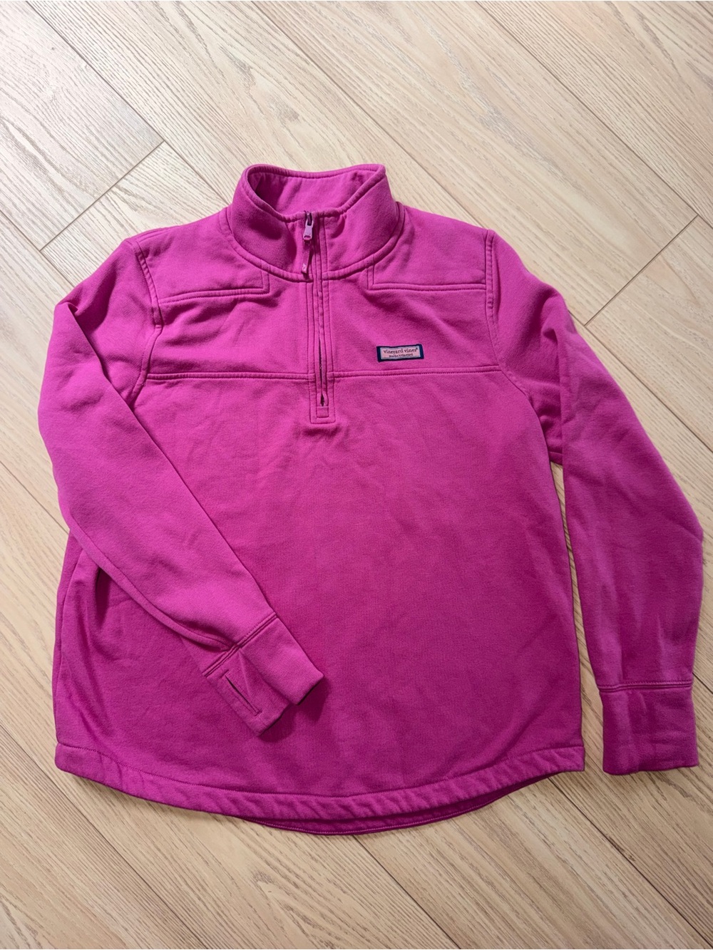 Vineyard Vines Women’s Fuchsia Quarter-Zip Fleece Pullover